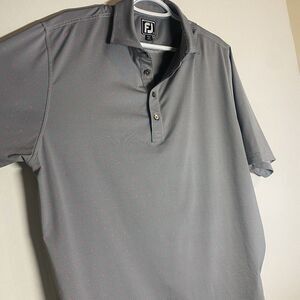 FootJoy Athletic Fit Golf Polo Shirt Men's L Performance‎ Stretch Gray Diamond